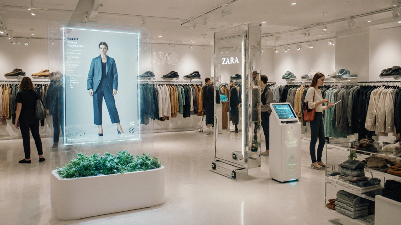 Innovativer Zara-Store mit AR-Spiegeln, Robotik und nachhaltigen Textilien.
