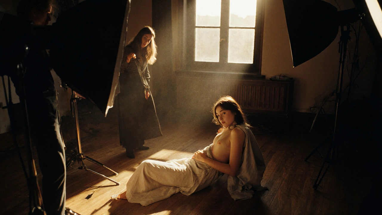 Annie Leibovitz fotografiert John Lennon und Yoko Ono in einer intimen, nackten Pose.